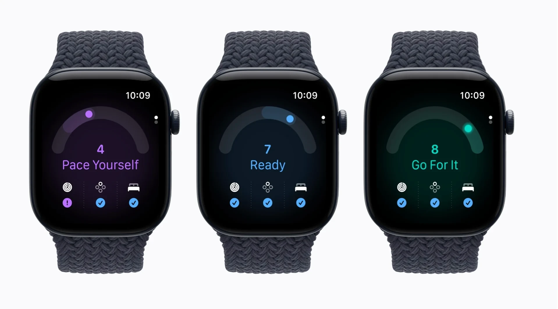 Apple Watch Series 12 introduces actionable recommendations: Recover, Pace Yourself, Ready, or Go For It.
