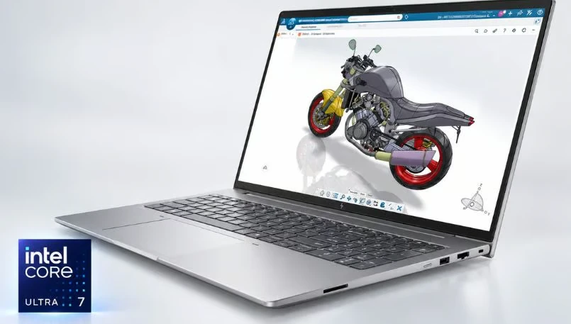 HP ZBook X G2i with Intel Core Ultra 7 badge