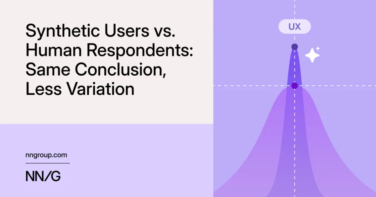 Synthetic Users vs. Human Respondents: Same Conclusion, Less Variation